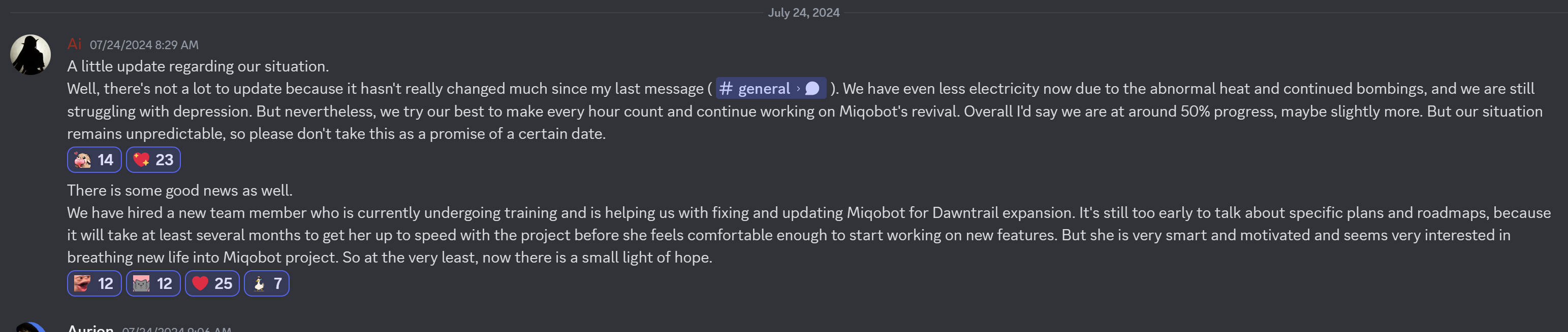 Miqo discord update